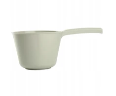 Plastikinis puodas su rankena, smėlio spalvos, 1L