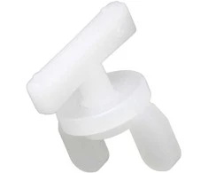 Plastikinis užbaigimas su kilpute, baltos sp., 2 vnt.