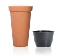 Plastikinis vazonas CLASSIC, rudos sp., 40 x 34 cm