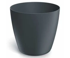 Dekoratyvinis gėlių vazonas Mate Ø16cm H14.5cm plastik./antrac. sp.