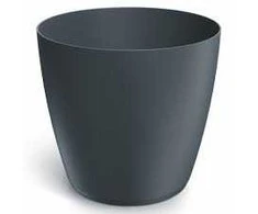 Dekoratyvinis gėlių vazonas Mate Ø14cm H13cm plastik./antrac. sp.