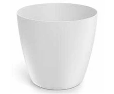 Dekoratyvinis gėlių vazonas Mate Ø16cm H14.5cm plastikinis/baltas