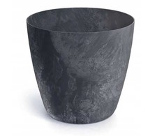 Plastikinis vazonas MATE BETON EFFECT, antracito sp.,16 x 15 cm