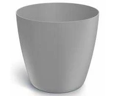 Dekoratyvinis gėlių vazonas Mate Ø24cm H21.5cm plastikinis/š.pilkas