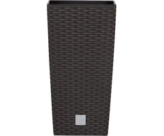 Dekoratyvinis gėlių vazonas Mate Ø20cm H18cm plastikinis/š.pilkas