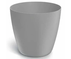 Dekoratyvinis gėlių vazonas Mate Ø16cm H14.5cm plastikinis/š.pilkas