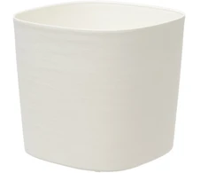 Dekoratyvinis gėlių vazonas Milly Round Ø24cm H21cm plastikinis/baltas