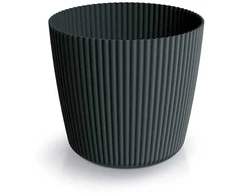 Plastikinis vazonas MILLY ROUND, juodos sp., 11 x 10 cm