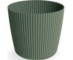 Dekoratyvinis gėlių vazonas Milly Round Ø14.6cm H13cm plastikinis/žalias
