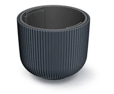 Plastikinis vazonas MILLY, su įdėklu, antracito sp., 35 x 29 cm