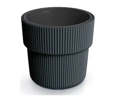 Prosperplast Plastikinis vazonas MILLY, su įdėklu, antracito sp., 30 x 28,5 cm