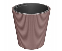 Plastikinis vazonas MILLY, su įdėklu, marsalos sp., 24 x 23 cm