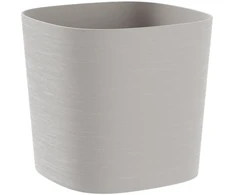 Plastikinis vazonas TERA CAPRI 24, baltos sp,. 24 x 21 cm