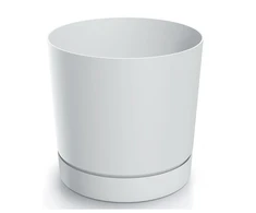 Dekoratyvinis gėlių vazonas Tubo P Ø12.8cm H12.8cm plastikinis/baltas
