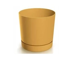 Dekoratyvinis gėlių vazonas Tubo P Ø14.8cm H14.7cm plast./garstyčių sp.