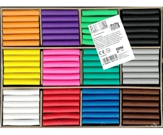 Plastilinas 12 spalvų, 216 vnt. (2,8kg) Koma Plast