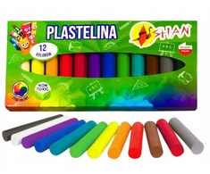 Plastilinas 12 spalvų Shan