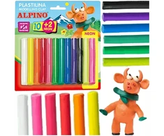 Plastilinas Alpino, 12 spalvų
