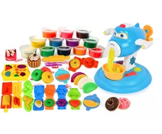 Plastilinas lipni masė makaronų gaminimo mašinėlė rinkinys vaikams 38 elementai „click4toys“