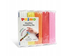 Plastilinas PRIMO, 10 spalvų x 55 g