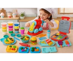 Plastilino mašina su formomis Plastikinis molio kūrybinis žaislas 51 in1