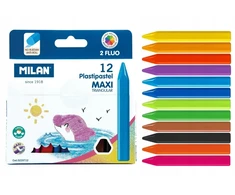 Plastipastel maxi žvakių pieštukai 12 spalvų Milan