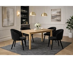 Platan Sofa moderni MILAN Juodas VELVET KĖDĖ Svetainės VALGOMOJE