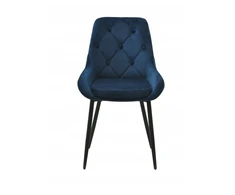 Platan Sofa PARIS minkšta VALGOMO kėdė, tamsiai mėlyna, dygsniuotas aksomas