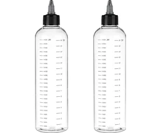 PLAUKŲ BUTELIUKO APLIKATORIAUS 2 Vnt. 500 ml DOZATORIAUS SKAIDRIOS svarstyklės