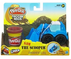 PLAY DOH DIGGIN RIGS FUN STATYBINĖS TRANSPORTO PRIEMONĖS CIASTOLINA SAM 99880