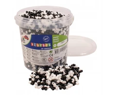 Playbox Lyginimo karoliukai 5 mm BALTAI JUODAI 5000 vnt