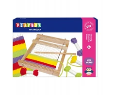 Playbox „Pasidaryk pats“ Audimo rinkinys Medinės staklės Audimo dirbtuvės su 5+ siūlais