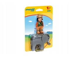 Playmobil 1.2.3 9381 Gyvūnų auklė su drambliu