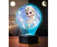 Plexido 3D Elsa Frozen LED lempa mergaitei dovanų