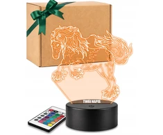 Plexido 3D LED arklio nakties lempa Arklio dovanų graviruotas vardas