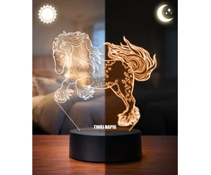 Plexido 3D LED arklio nakties lempa Arklio dovanų graviruotas vardas