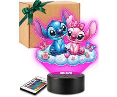 Plexido 3D LED naktinė lempa 3D pasaka Lilo ir Stitch Debesis Dovana mergaitei