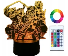 Plexido 3d Led Naktinė Lempa "demon Slayer" su vardu