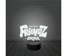 Plexido 3D LED naktinė lempa FRIENDZ BY VIRULIO SU VARDU VAIKŲ DIENOS DOVANA