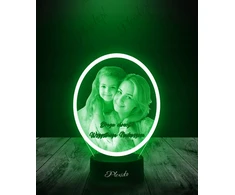 Plexido 3D LED naktinė lempa Gimtadienis Jūsų nuotrauka Dovana Jūsų užrašas Vardo graviravimas