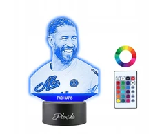 Plexido 3d Led Naktinė Lempa su vardu - Sergio Ramos