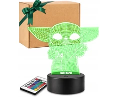 Plexido 3D LED Star Wars Baby Yoda Grogu naktinės lempos dovana
