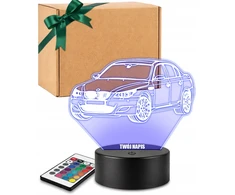 Plexido BMW E60 3D LED lempa su pavadinimu automobilio gerbėjui. Dovana