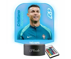 Plexido Cristiano Ronaldo futbolininko naktinė lempa Jūsų LED graviravimo dovana berniukui