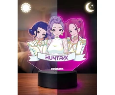 Plexido Huntrix Rumi Mira Zoey 3D LED naktinė lempa mergaitėms, dovana