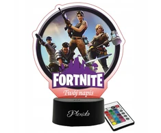 Plexido Lampka LED 3D Fortnite Gaming su Imieniem Dla Dziecka Na Prezent Gracza