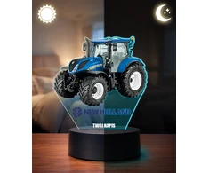 Plexido Lampka LED 3D New Holland Traktor su Imieniem Dla Chłopca Na Prezent
