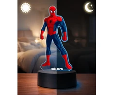 Plexido Lampka LED 3D Spider-Man Marvel su Imieniem Dla Dziecka Prezent