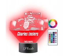 Plexido Lampka Nocna 3D LED Charles Leclerc Formuła 1 Imię
