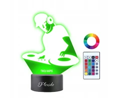 Plexido Lampka Nocna 3D LED Dj Muzyka Imię Prezent